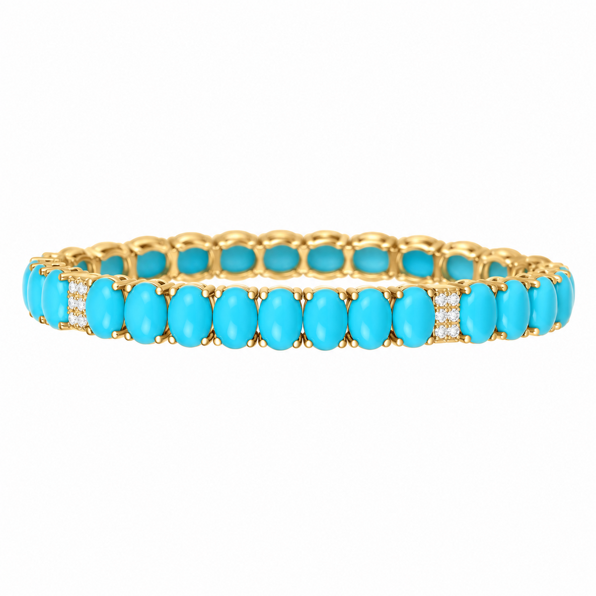 Oval x Modern Turquoise Bracelet