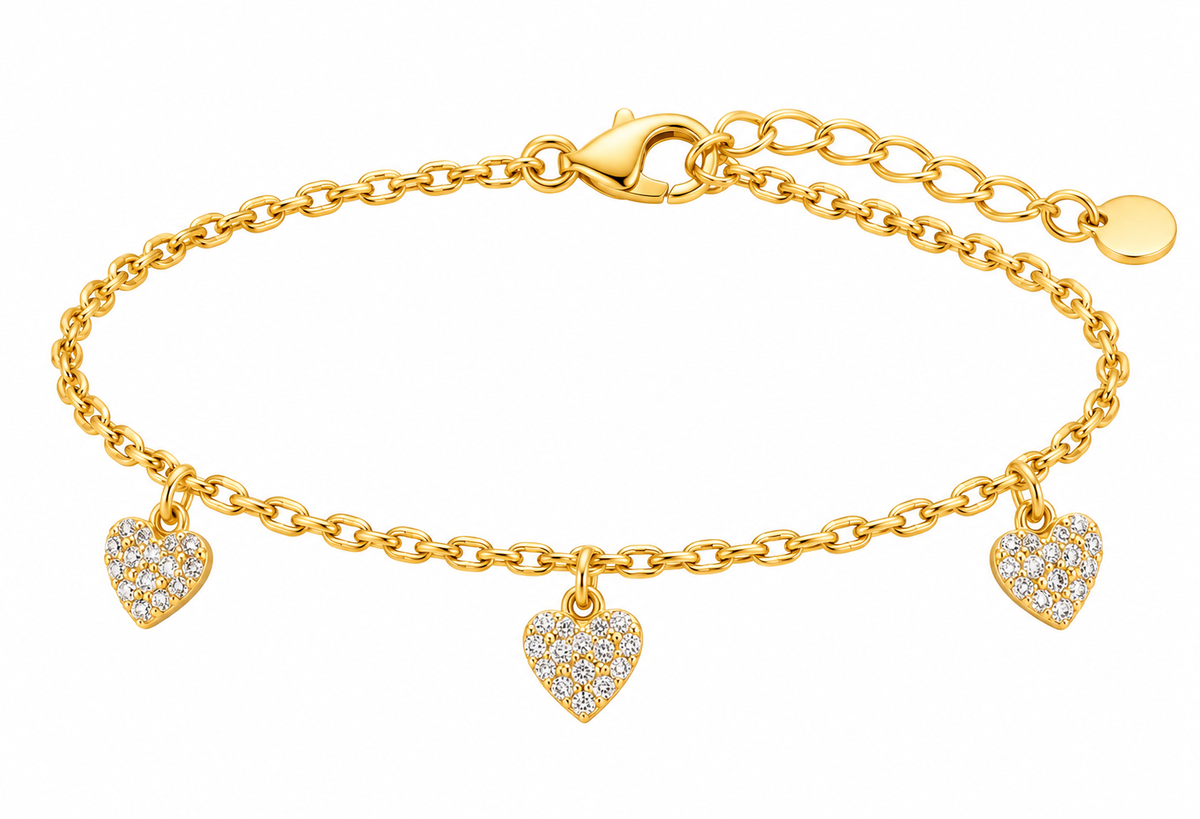 Heart Charm Bracelet Girls