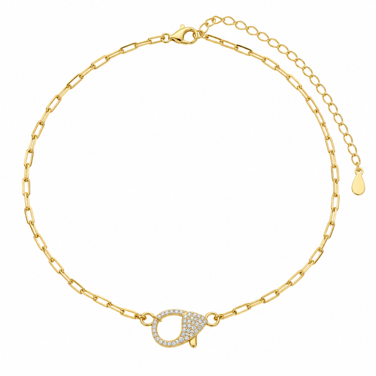 Lock paperclip bracelet