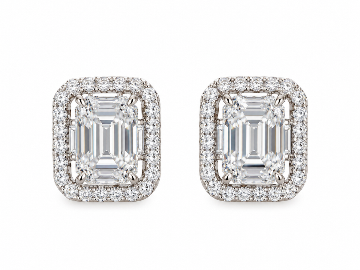 Classic Halo Stud Earrings