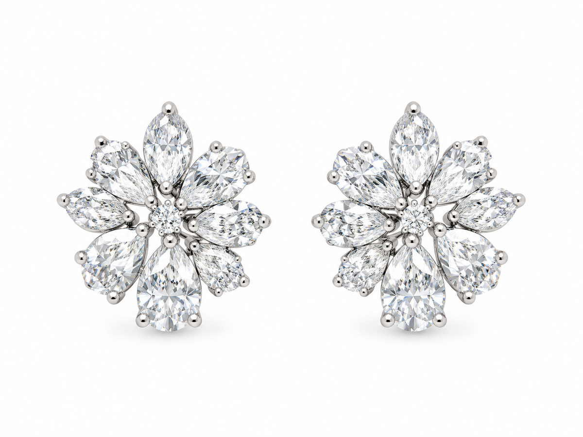 Pear circled Earring