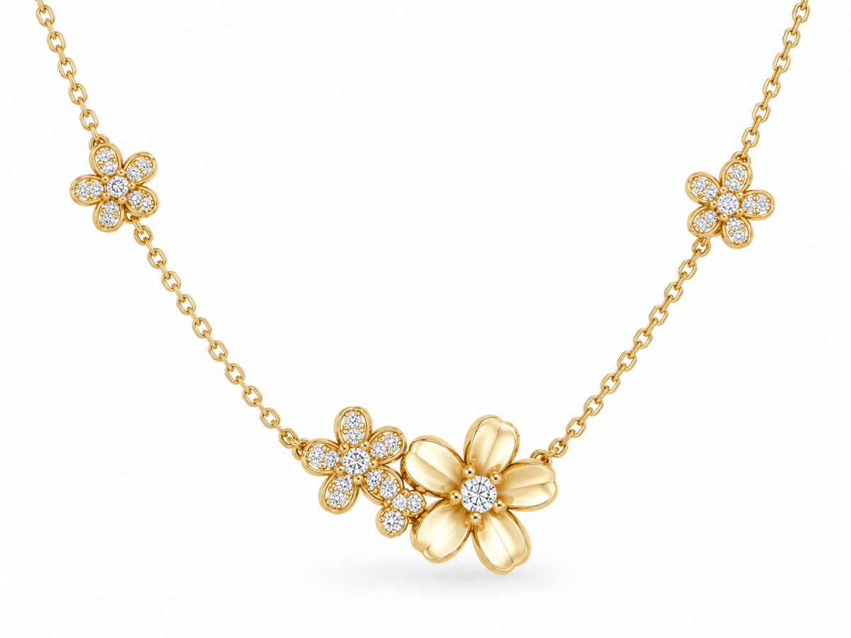 Cluster Flower Necklace