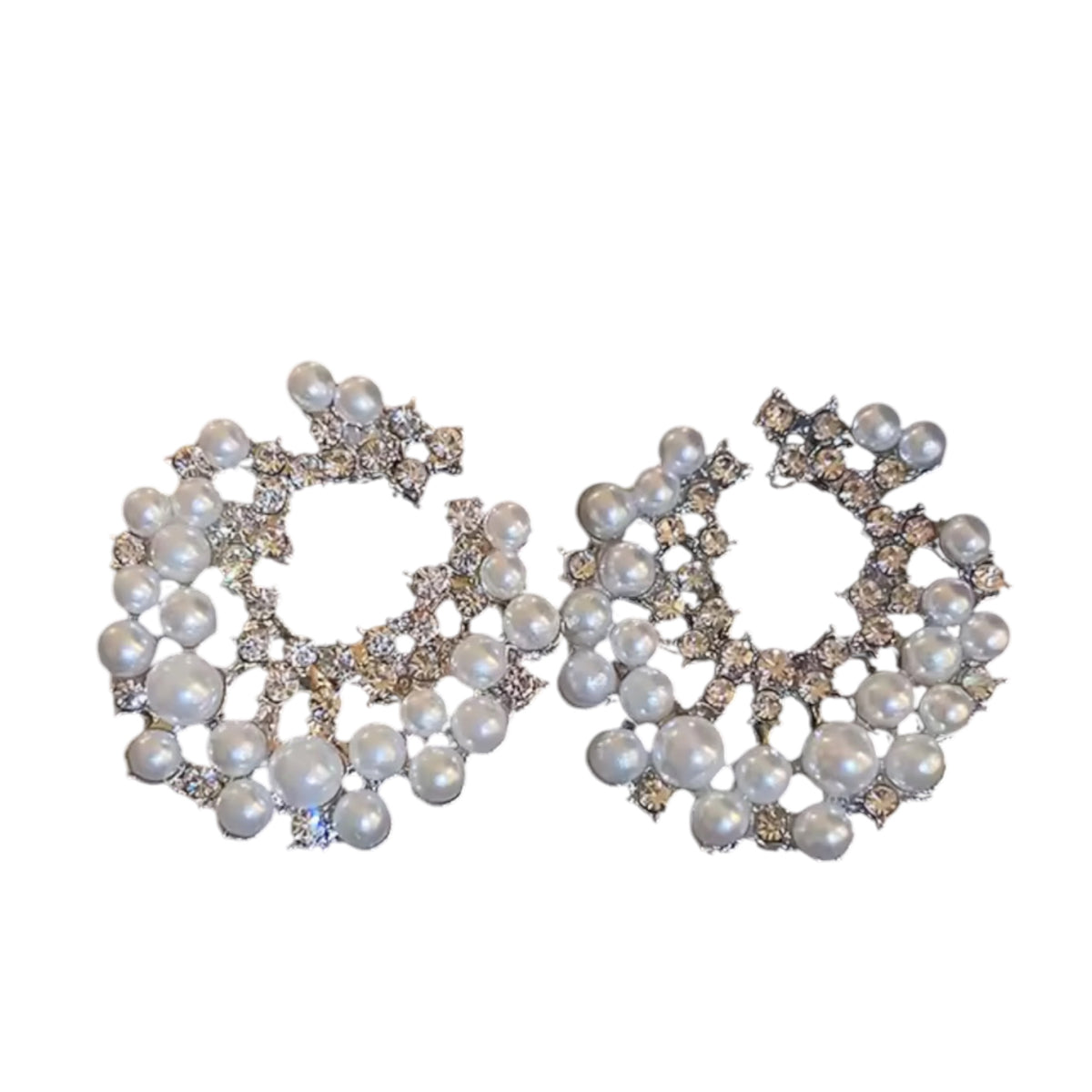 Pearl Cluster Earrings