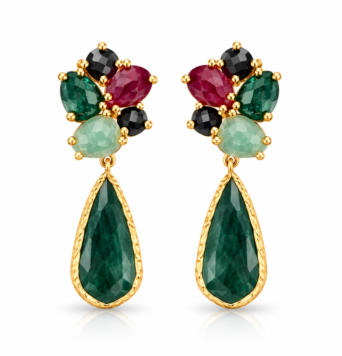 Cluster Stoned Earrings