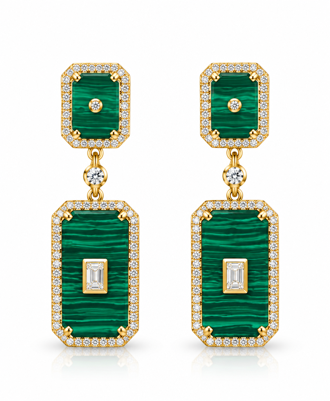 Vintage Vibed Modern Green Earrings