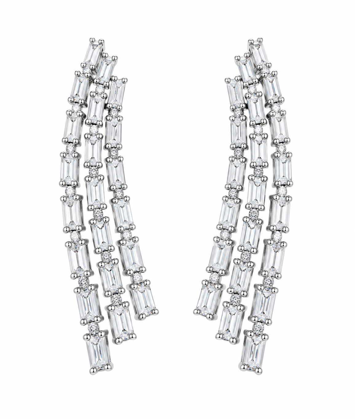 Curvey Emerald Cut Earrings