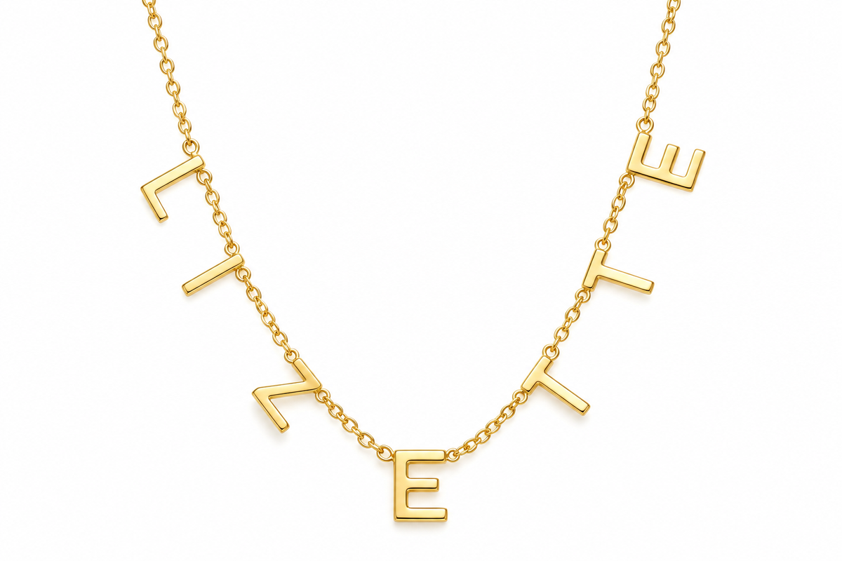 Customized separate initial necklace