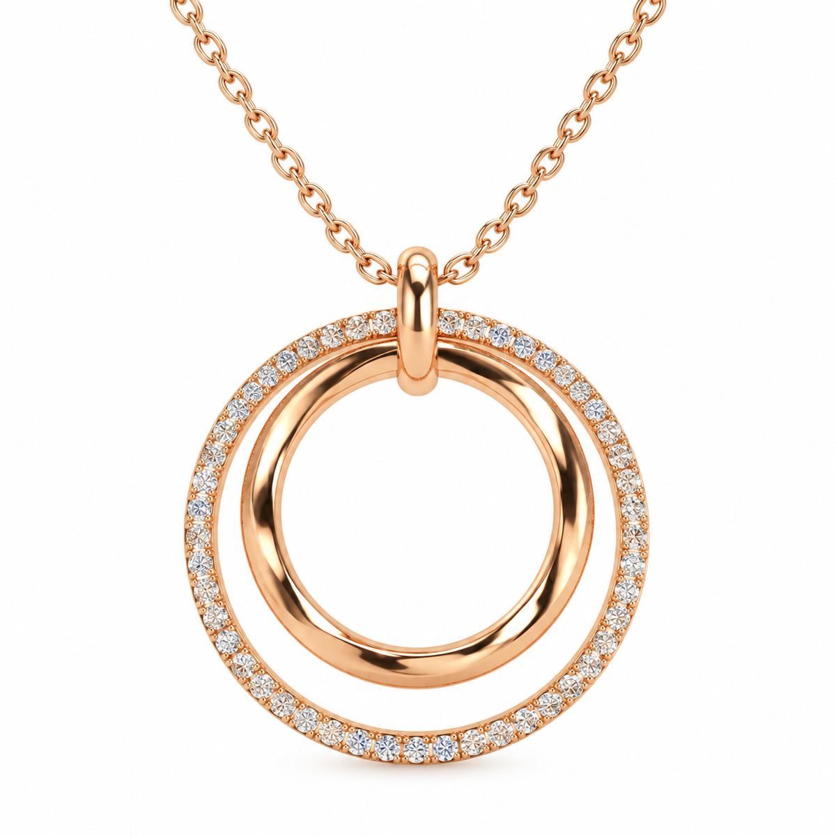 Double Layer Gold Pendant