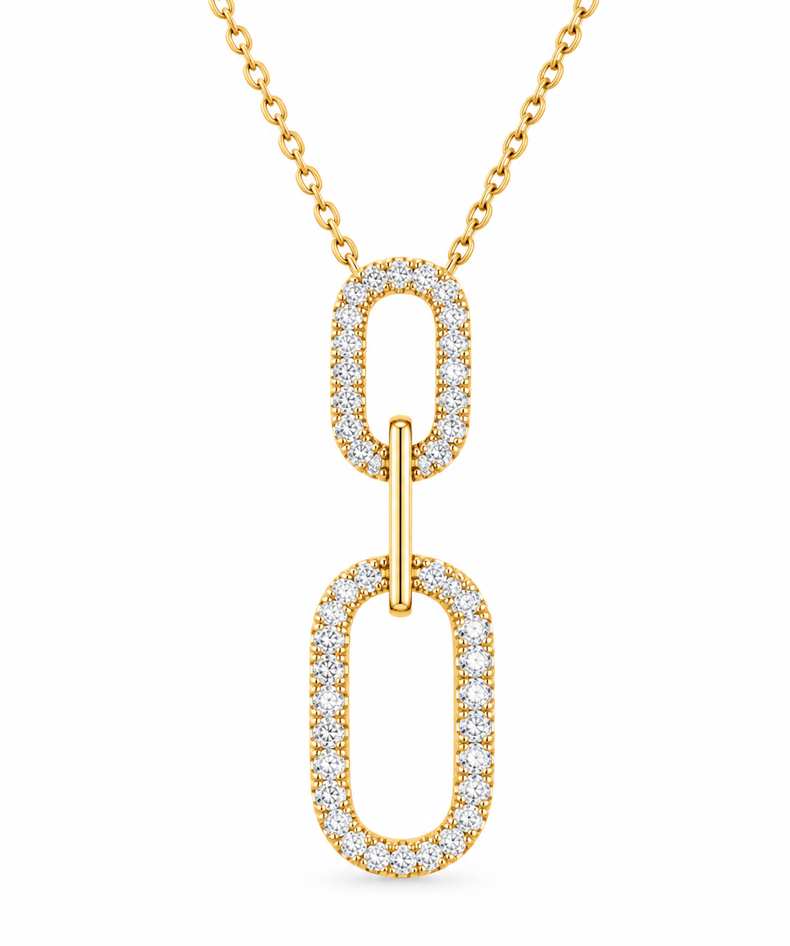 Cz Link Necklace