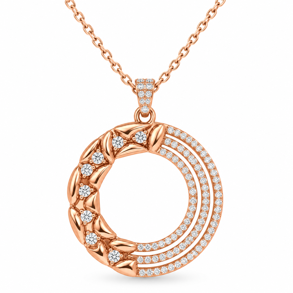 CZ Pendant with Shaped Edges