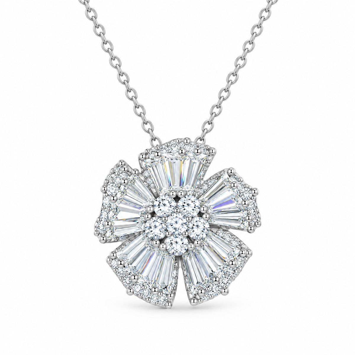 Edged Flower Necklace