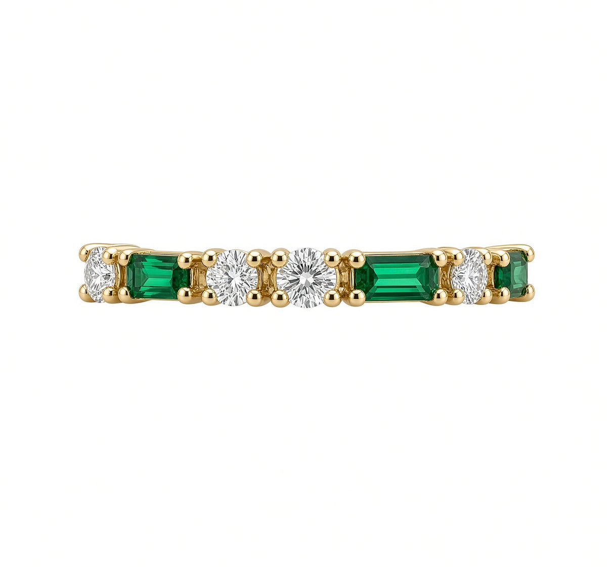 Emerald Green Eternity Band