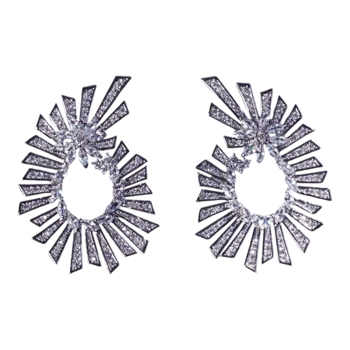 Open starburst earrings
