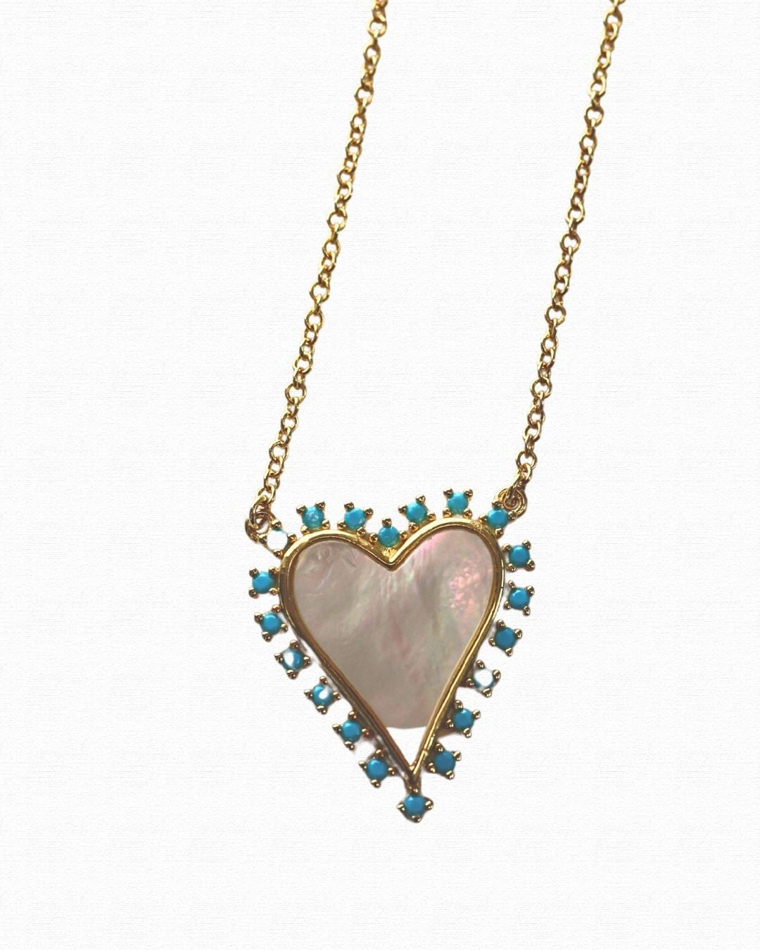 Blue Topaz x Pearl Necklace