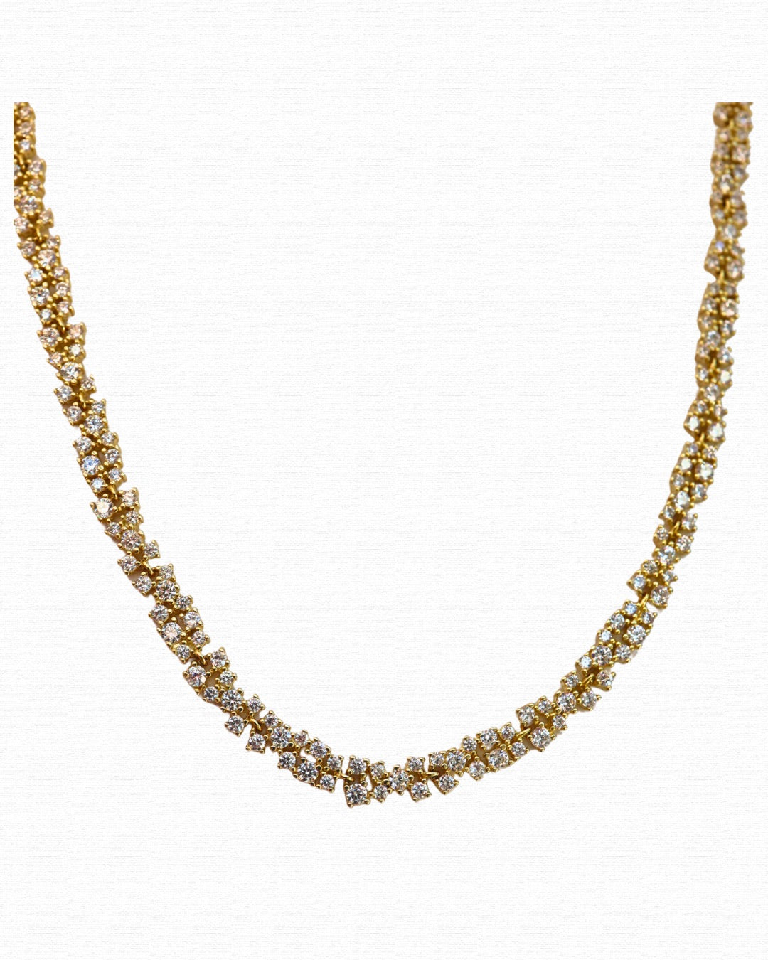 Regal Shaped Tennis Necklace