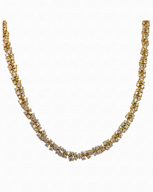 Regal Shaped Tennis Necklace