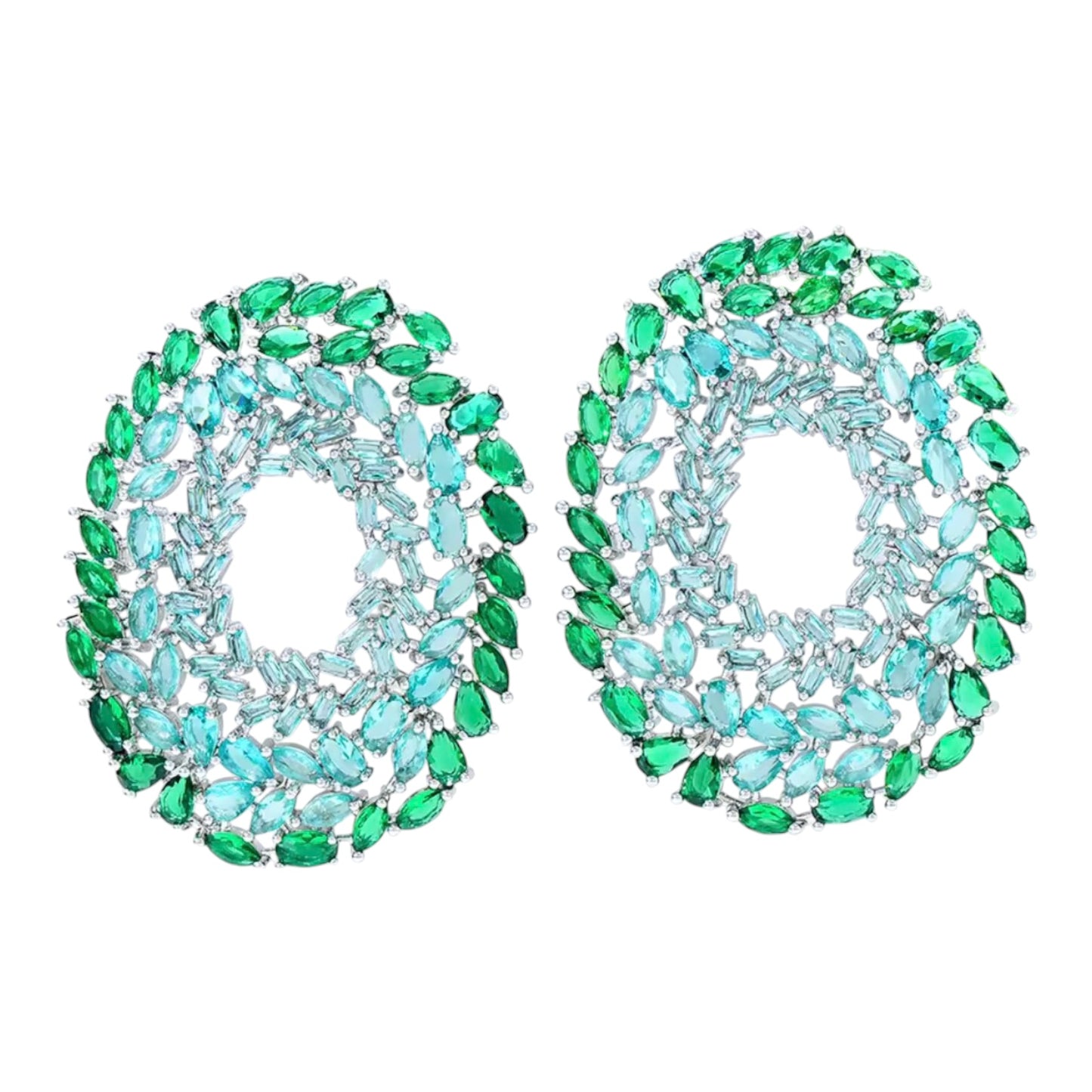 Burst of Green Earrings