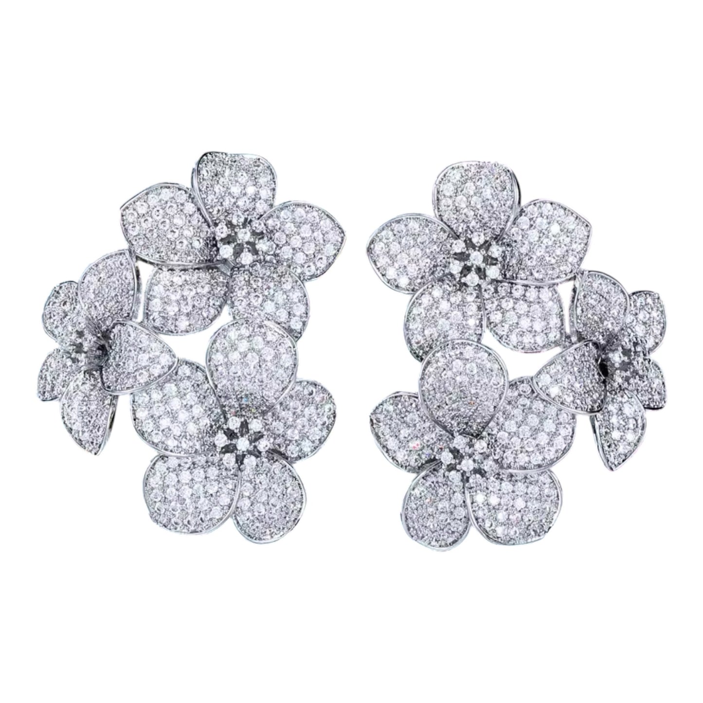 Triple Flower Earrings