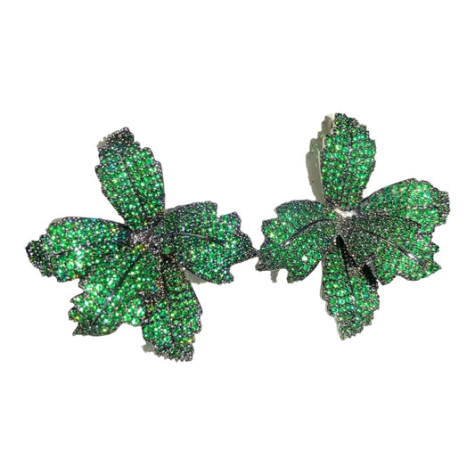 Green Elegance of the Garden Earrings