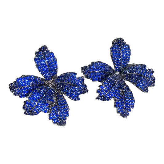 Blue Elegance of the Garden Earrings