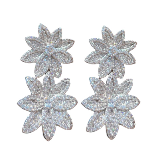 Double Flower Cocktail Earrings