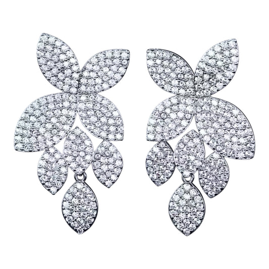Petal Hanging Leaf Earrings