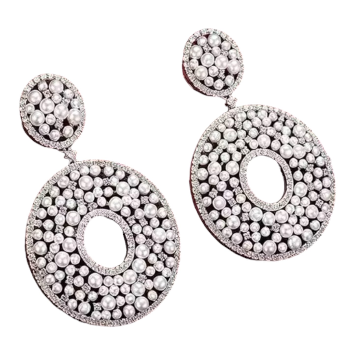 Pearl Cluster Earrings