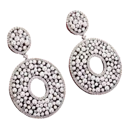 Pearl Cluster Earrings
