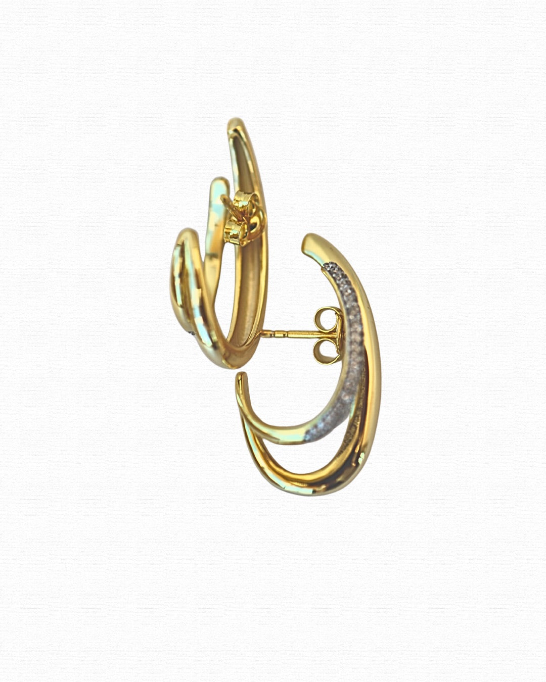 Double Hoop Edgy Earrings