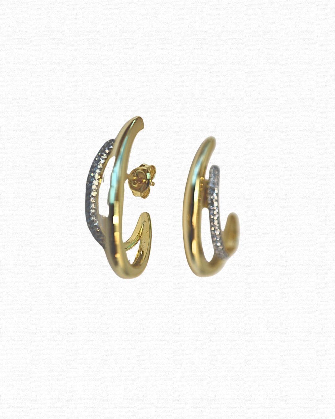 Double Hoop Edgy Earrings