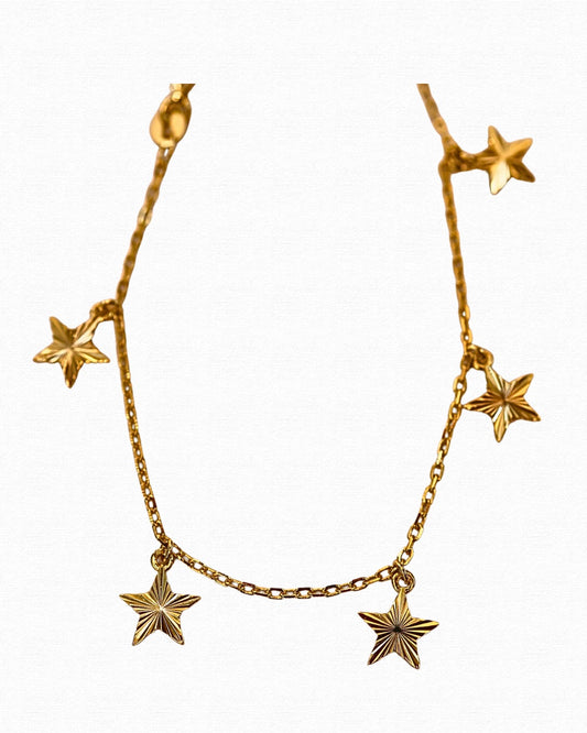 Gold Star Charm Bracelet