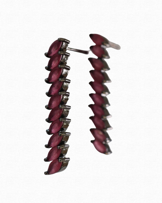 Slanted Pear Shape Earring