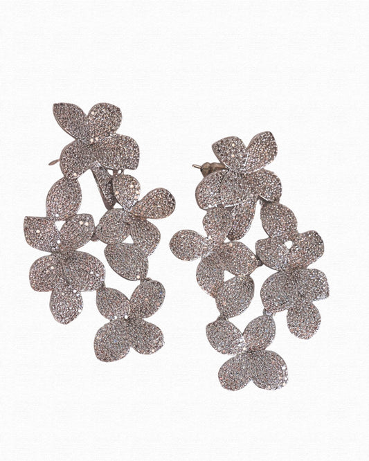 Floral CZ Earrings
