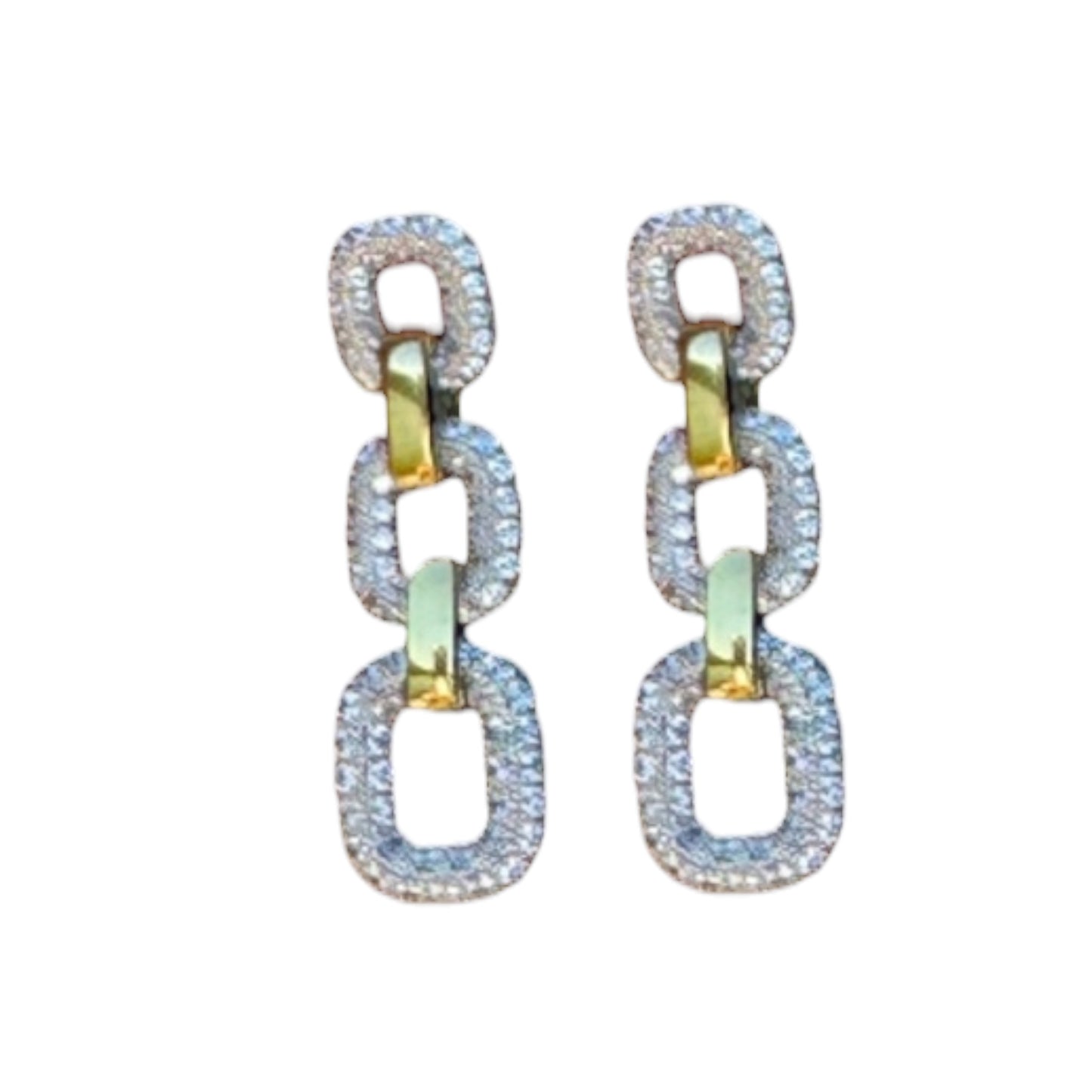 Luxary Pave Chain Earrings