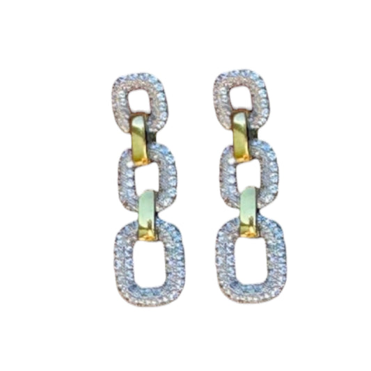 Luxary Pave Chain Earrings