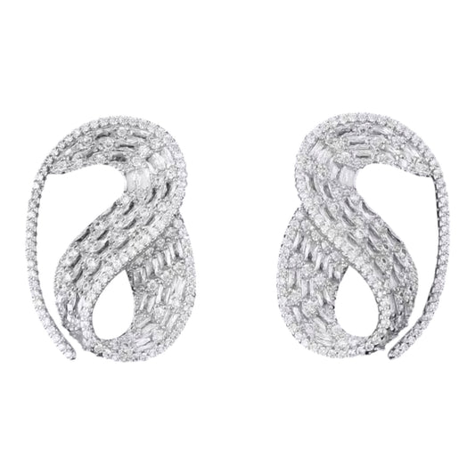 Golden Swirl Stud Earrings