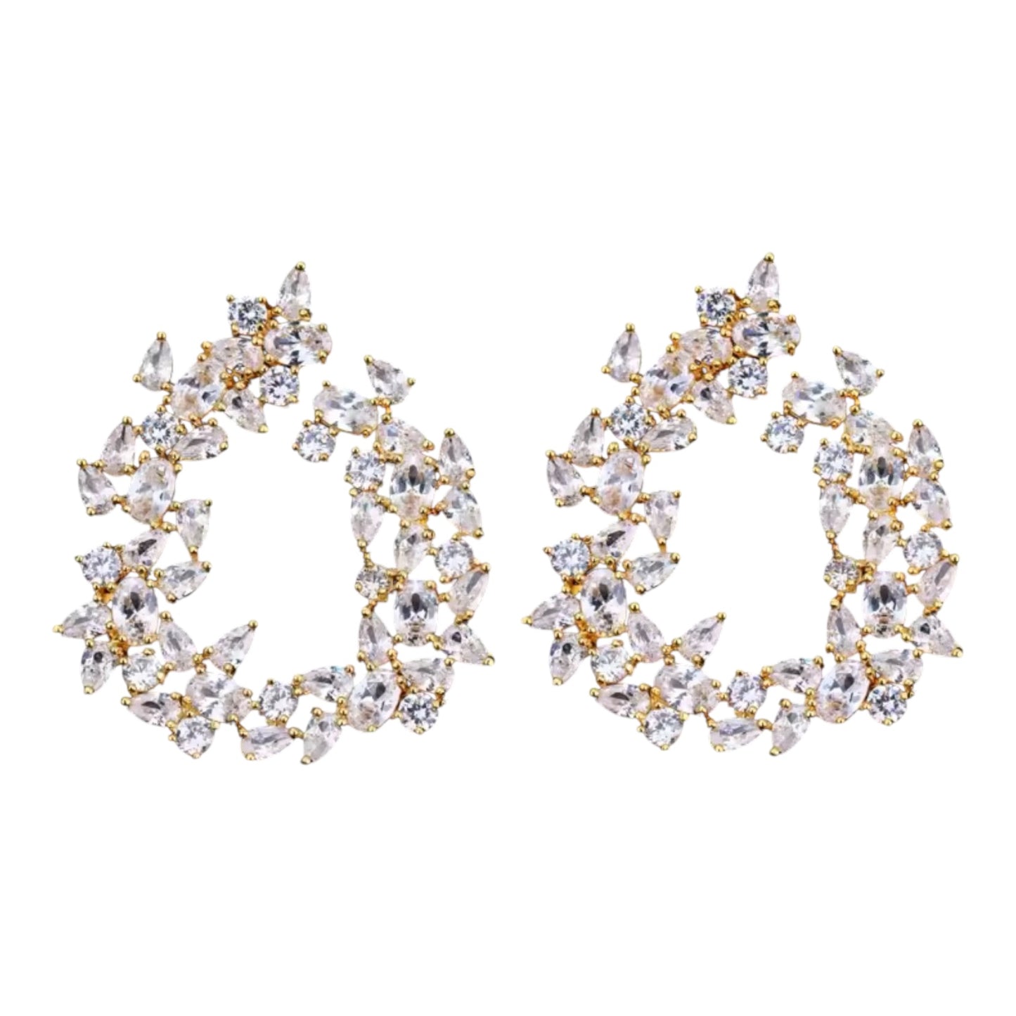 Cluster Shaped Looped Earrings