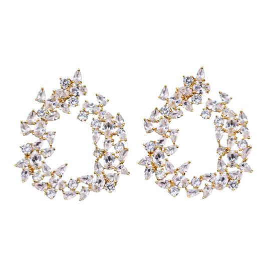 Cluster Shaped Looped Earrings