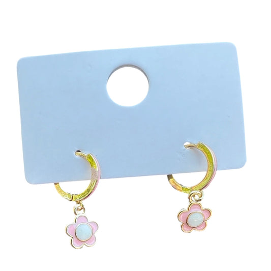 Flower Enamel Huggies