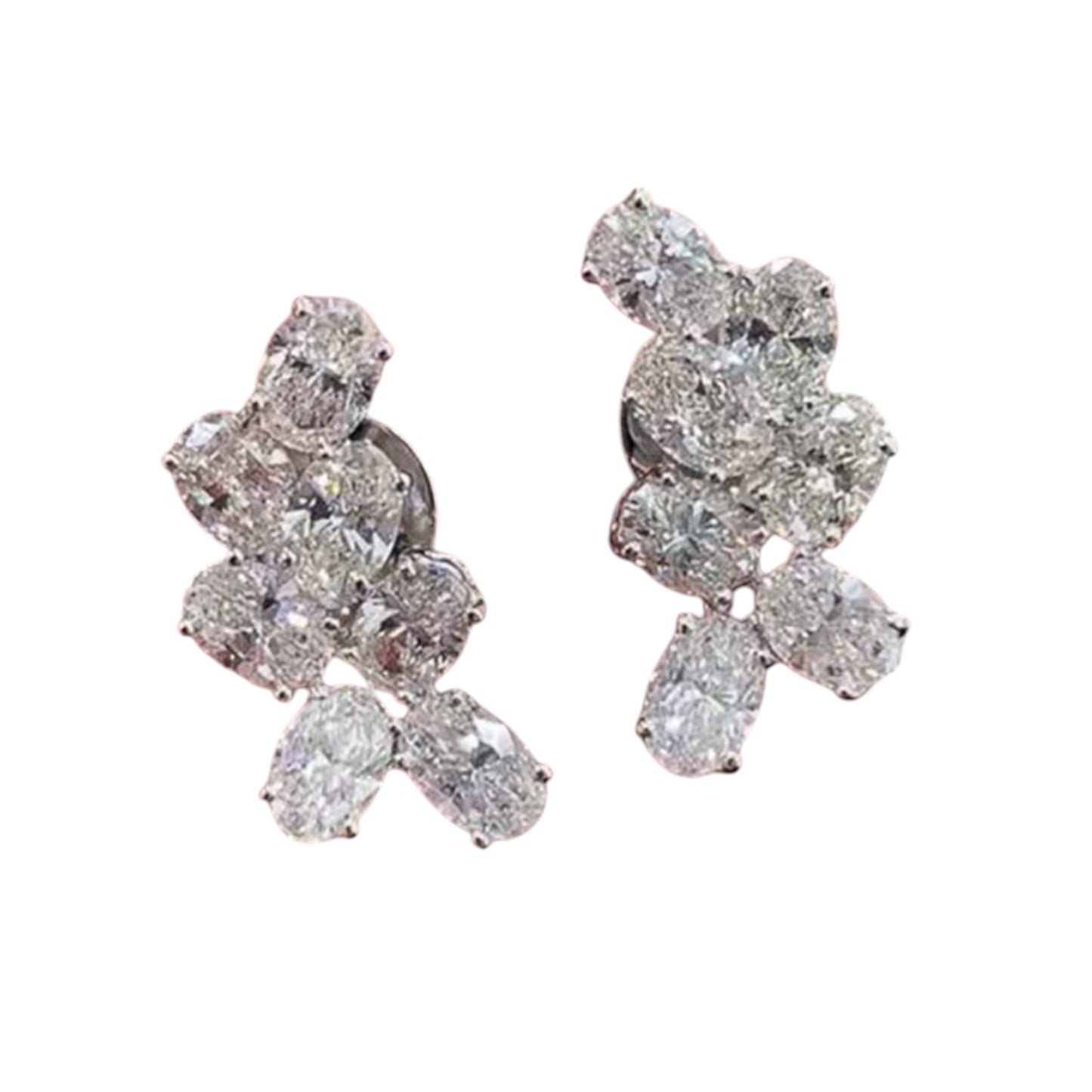 Oval Cluster Earrings