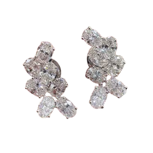 Oval Cluster Earrings