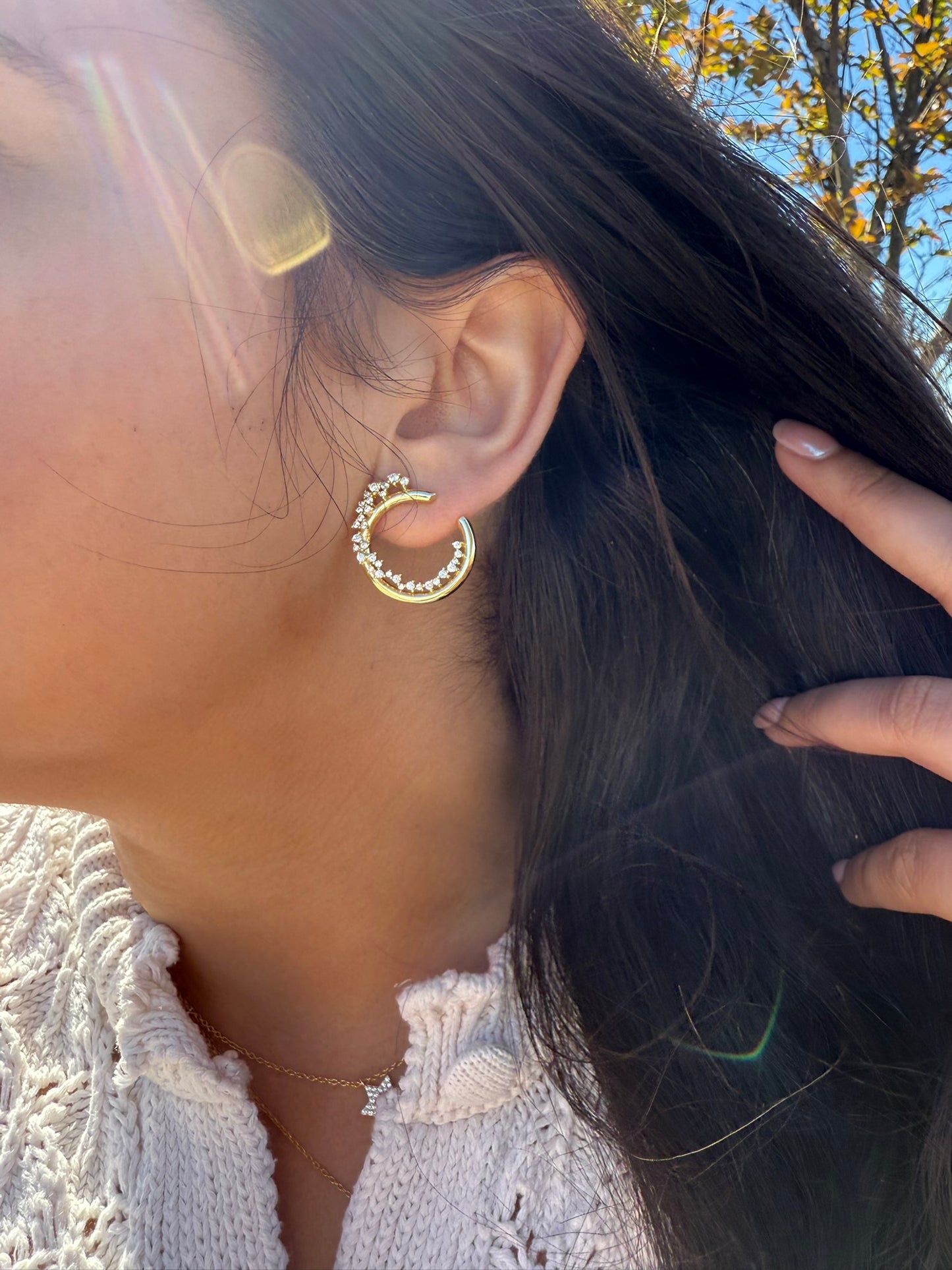 The Stardust Halo Stud Earrings
