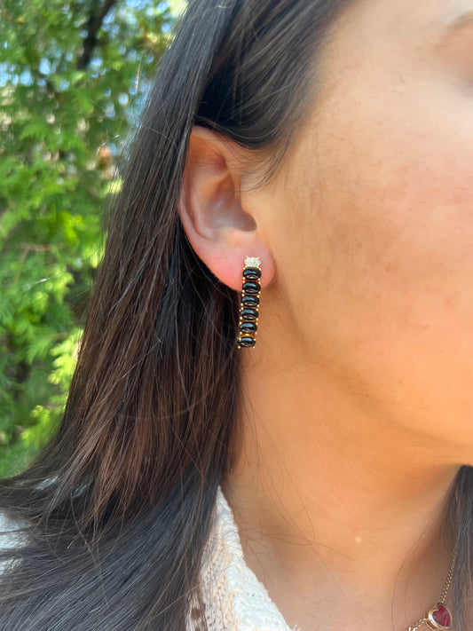 Black Onyx Drop Earrings