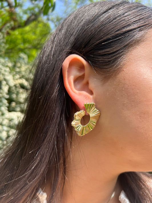 Gold trimmed Earrings