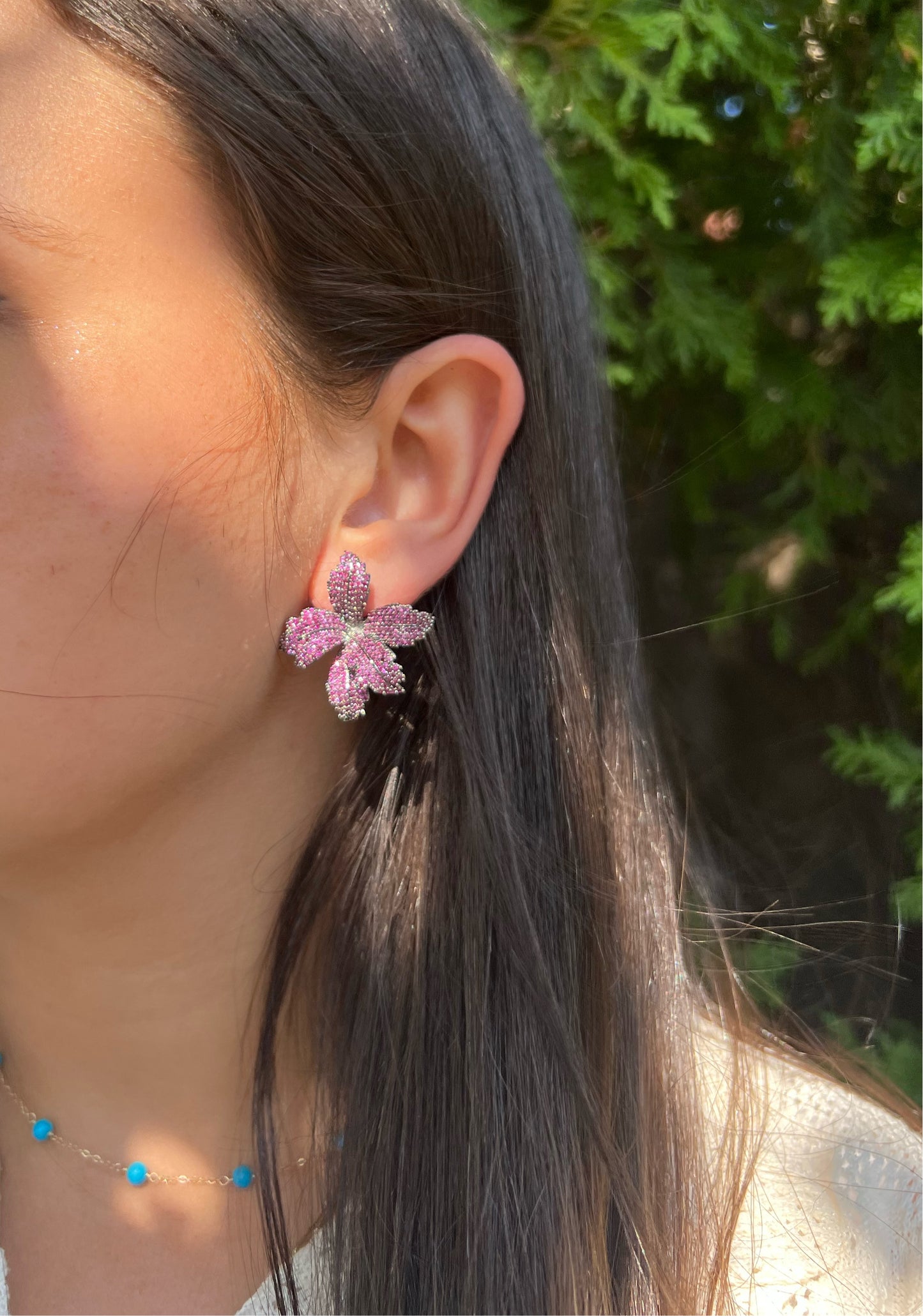 Pink Elegance of the Garden Earrings