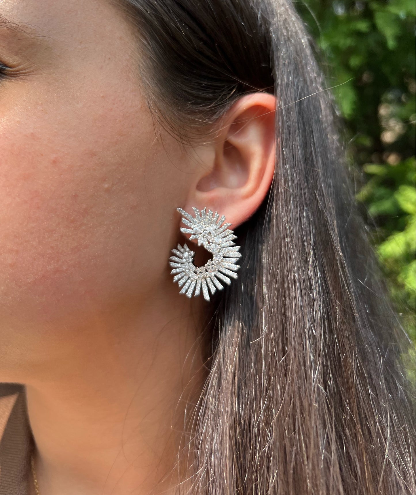 Open starburst earrings