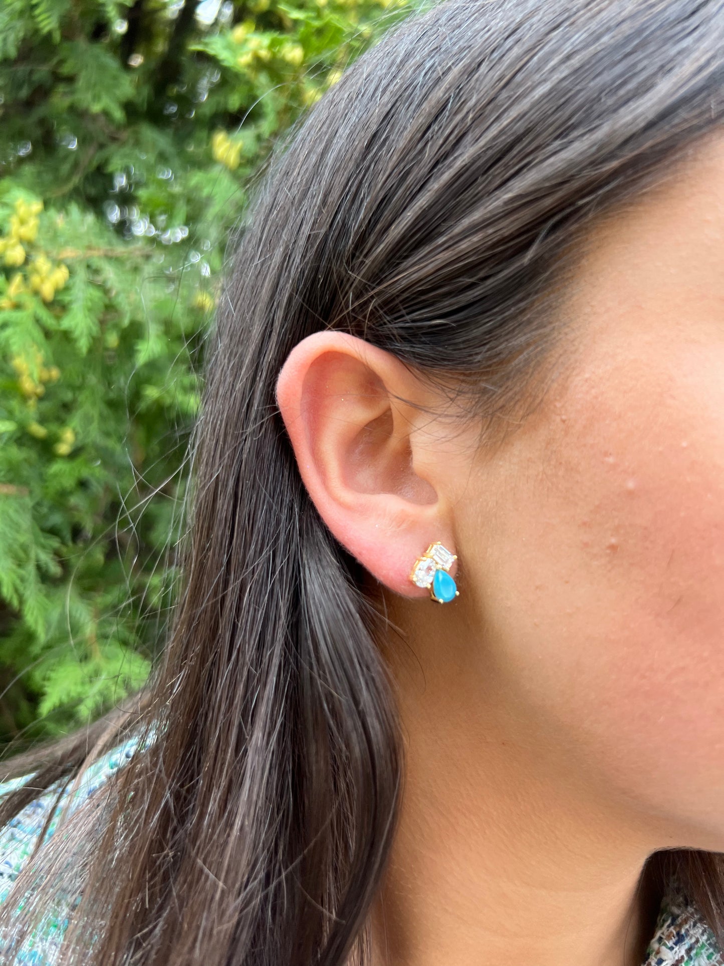 Turquoise Studded Earrings