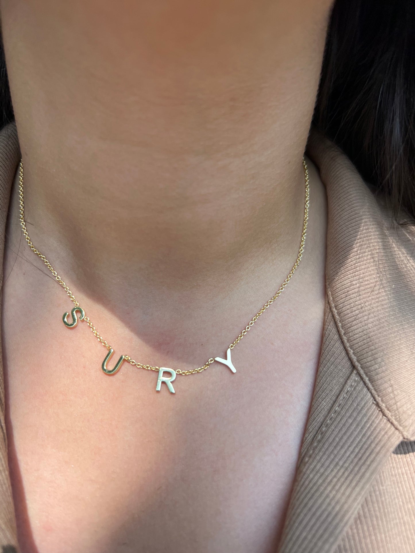 Customized separate initial necklace