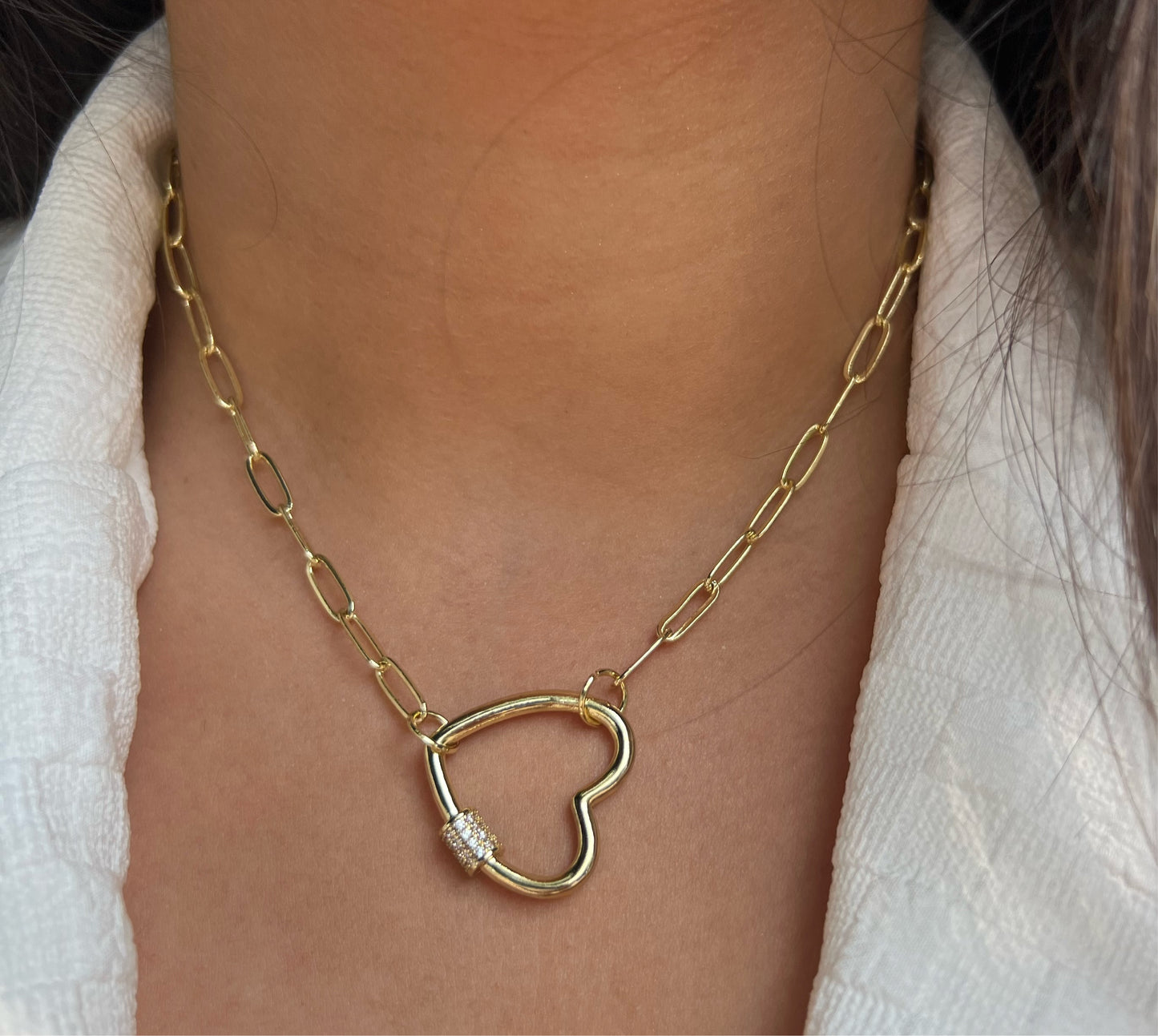 Heart Paperclip Necklace