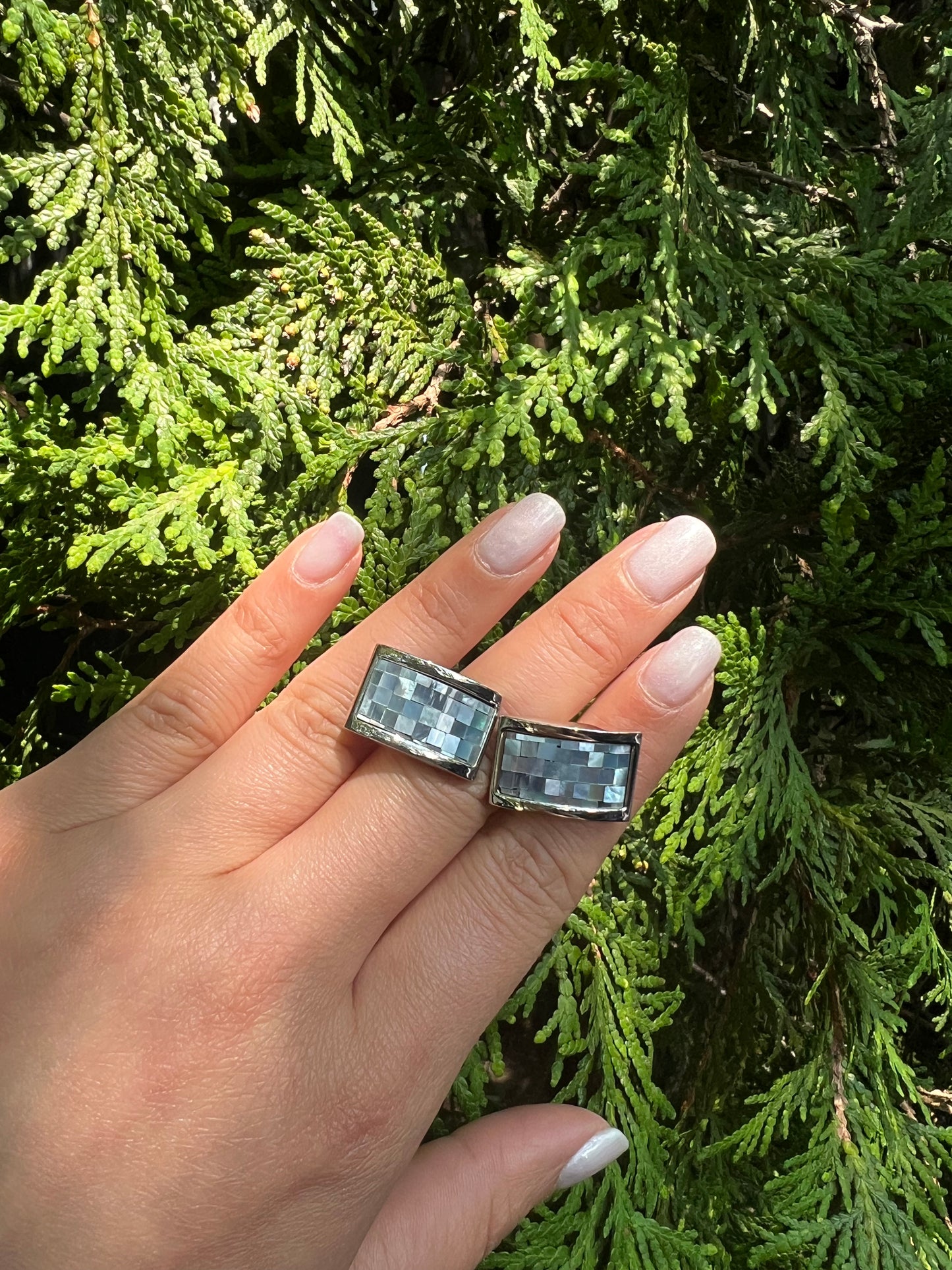 Blue cufflinks